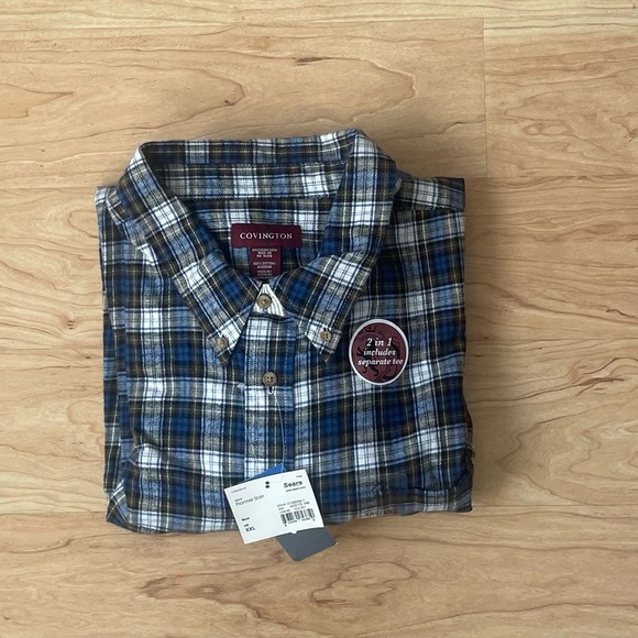 Covington Men’s XXL Long-sleeve Plaid Button Down NWT - Picture 5 of 9